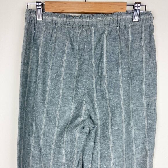 Eileen Fisher Organic Hemp Wide-Leg Cropped Minimalist Pant - Gray - Picture 7 of 8
